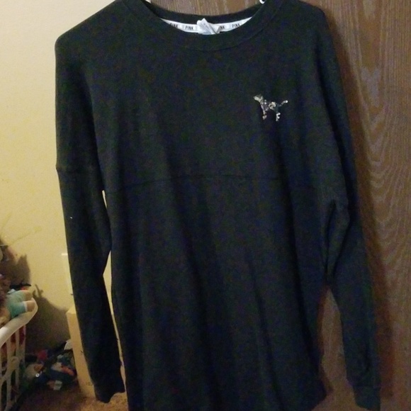 🌿XS PINK VS Bling Crewneck - Picture 2 of 4